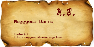 Meggyesi Barna névjegykártya