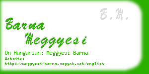 barna meggyesi business card